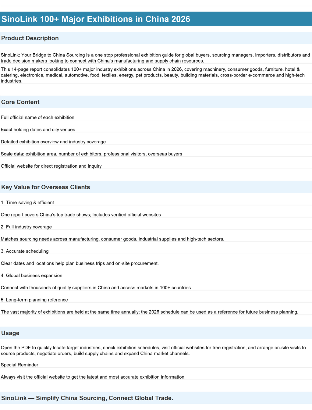 100+ Major Exhibitions in China 2026